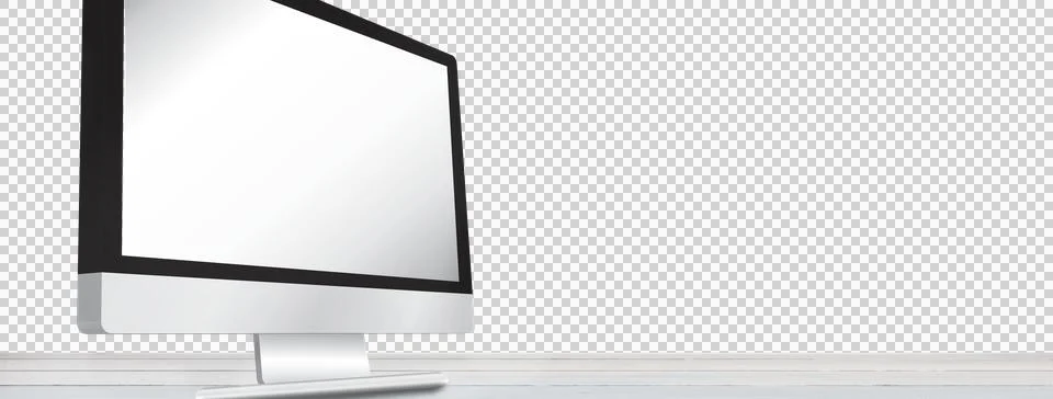 Close-up of computer on desk Illustrazione stock