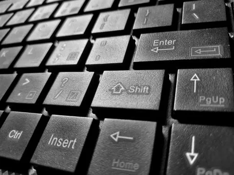 Close up of computer keyboard buttons Stock Photos
