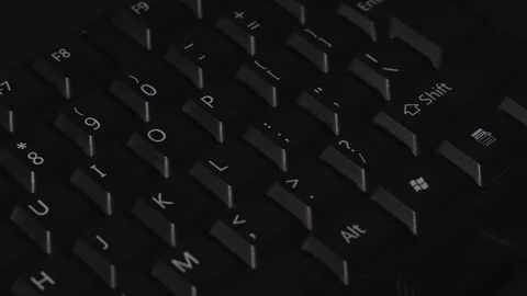 Close up of a computer keyboard Stock Footage 111539703