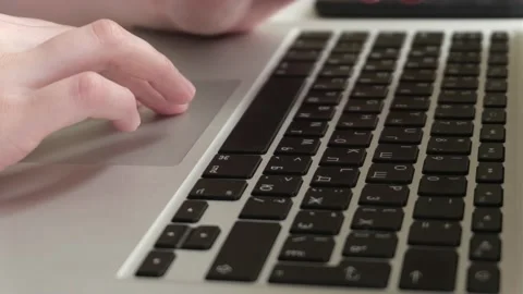 A close up of a computer keyboard Stock-Footage 130535905