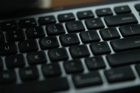 A close up of a computer keyboard Stock Photos