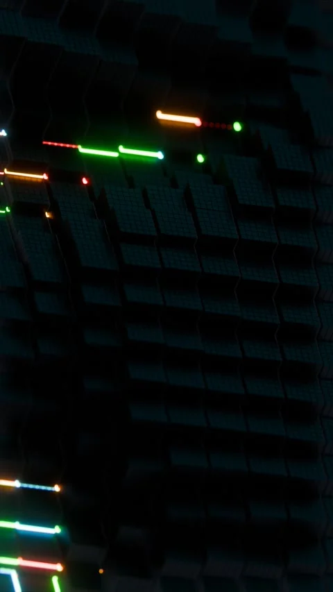 A close up of a computer keyboard with a red light Stock Footage 309925565