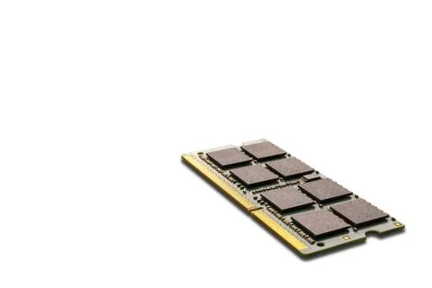 Close up computer, laptop memory, RAM on white background. DDR RAM Random Acc Stock Photos