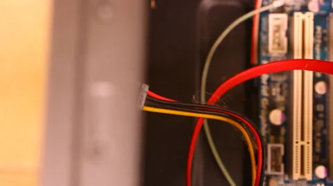 Close up of computer main board. Macro video shift motion Stock Footage 39782720