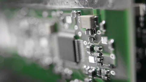 A close-up of a computer microchip Stock Footage 128772177