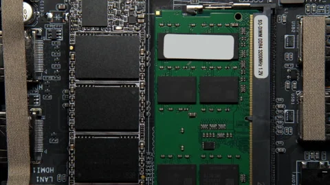 Close Up of a Computer Motherboard Stock Footage 272968716