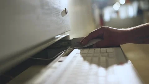 Close-up of computer mouse control Stock Footage 244504420
