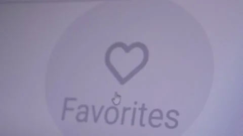 Close-up Computer Mouse Cursor Clicks on the Heart Icon. Added to Favorite 스톡 동영상 151531535