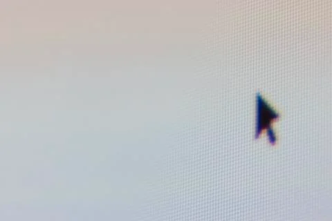 Close up computer mouse cursor on screen Foto stock