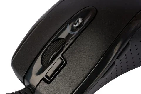 Close-up of computer mouse on white background 스톡 사진