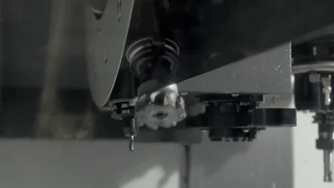 Close up computer numerical control working at metallurgical plant. Cnc lathe Stock Footage 79928995