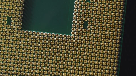 Close-up of a computer processor macro studio shot. Stock-Footage 143086611