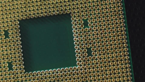 Close-up of a computer processor macro studio shot. Stock-Footage 143088278