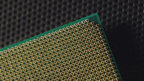 Close-up of a computer processor macro studio shot. Stock-Footage 143088455