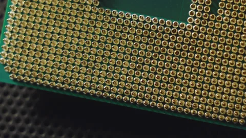 Close-up of a computer processor macro studio shot. Stock-Footage 143088518