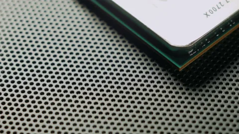 Close-up of a computer processor macro studio shot. Stock-Footage 143107776