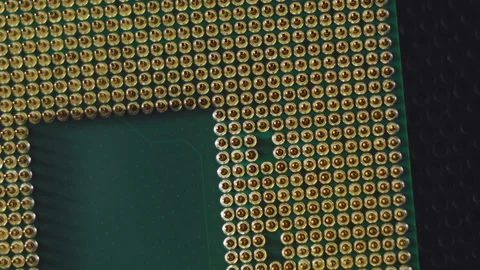 Close-up of a computer processor macro studio shot. Stock-Footage 143108437