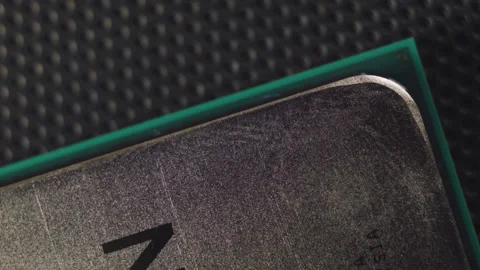 Close-up of a computer processor macro studio shot. Stock-Footage 143108482