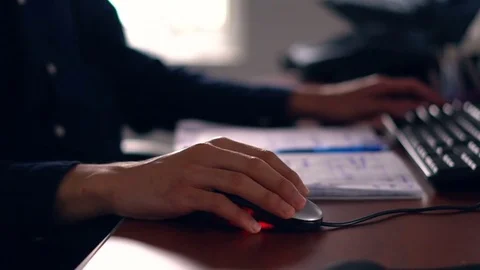 Close up of computer programmer at work in slow motion Stock Footage 79426651