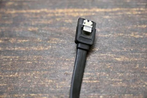 Close Up Of Computer Sata Hard Disk Cable Head Or Socket Stock Photos
