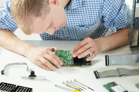 Close-up of computer science Stock Photos