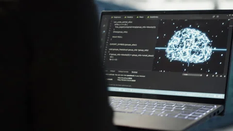 Close up of computer scientist working in data center to optimize network Stock Footage 317205348