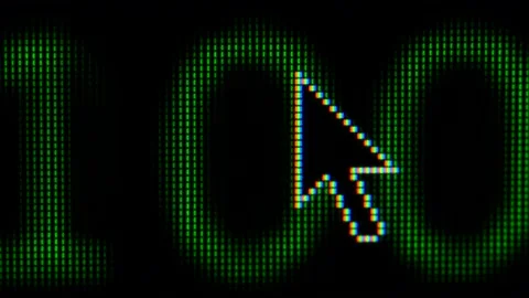 Close up on computer screen binary code on black background. 스톡 동영상 139633619