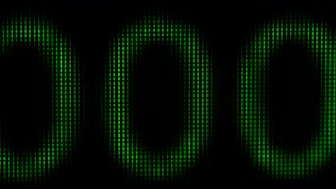 Close up on computer screen binary code on black background. 스톡 동영상 139633782