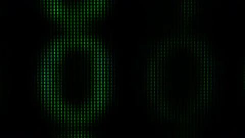 Close up on computer screen binary code on black background. 스톡 동영상 139634912