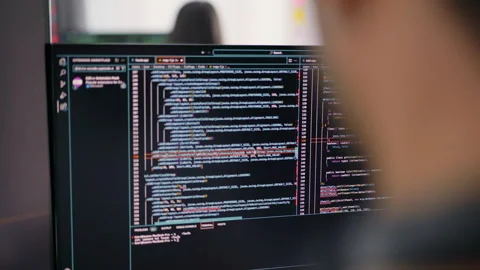 Close-up of Computer Screen with Code. Video stock 267179438
