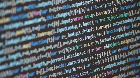 Close up of computer screen data Video stock 89997664