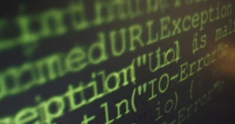 Close Up Computer screen / display - hacker code sequence 스톡 동영상 112396275