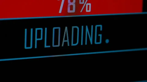 Close up of computer screen finishing an upload Stock Footage 68280181