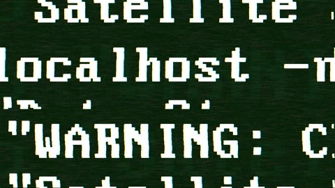 Close-up of computer screen glitch with system Error warning ANIMATION Stock Footage 307301601