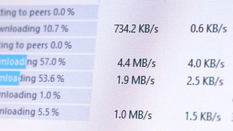 Close up of computer screen showing download progress bar with file transfe.. Stock Footage 343796102