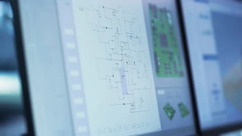 Close Up Computer Screen with Tech Software Stock Footage 224521538