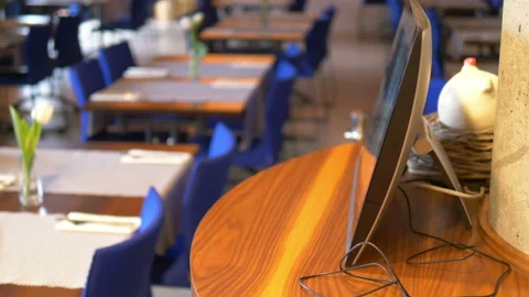 Close-Up Of Computer screen in the work space in 4k slow motion 60fps Stock Footage 119841869