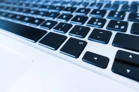 Close-up of computer/laptop keyboard. Stock Photos
