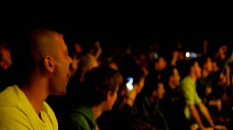 Close up of concert Audience cheering Stock Footage 41722347