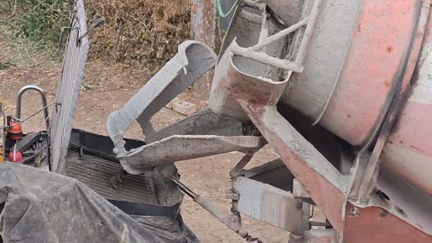 Close-up of concrete at a construction site Video stock 317116065