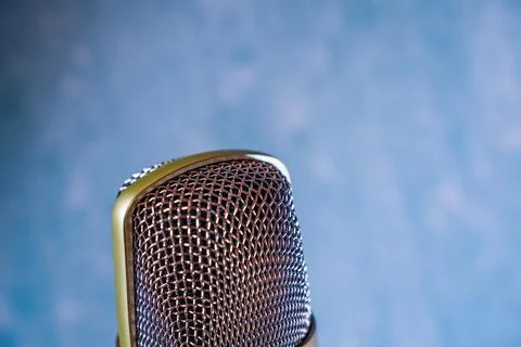 Close-up of a condenser microphone capsule Stock Photos
