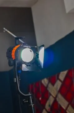 Close up of constant artificial light stand. Stock Photos