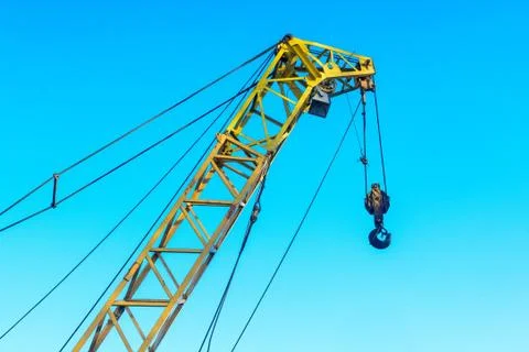 Close up of construction crane Stock Photos