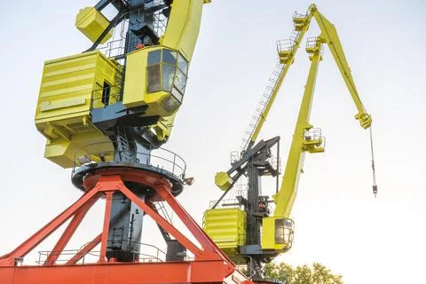 Close up construction crane 스톡 사진