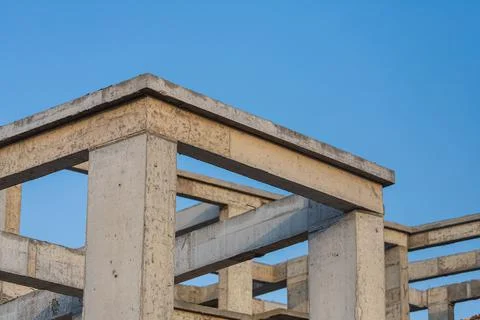 Close-up of the construction of a stone building. Construction of a new build Stock Photos