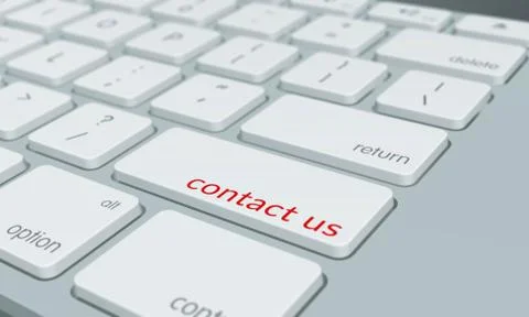 Close up of contact us keyboard button Illustrazione stock