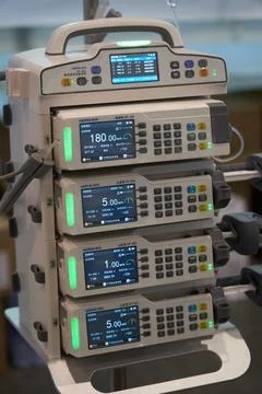 Close-up of the control computer of the multifunctional medical equipment 스톡 사진