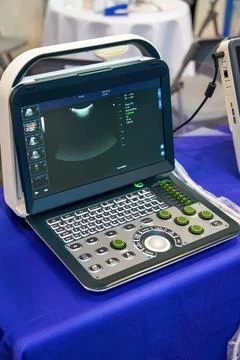 Close-up of the control computer of the multifunctional medical equipment 写真素材