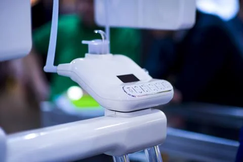 Close-up of the control panel with buttons on the dental chair Stock Photos