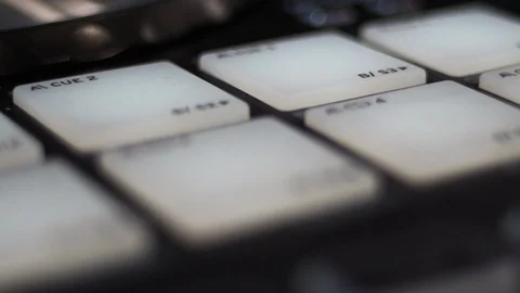 Close Up Of An Control Panel Mixing Console Knobs Switcher Pan Left To 動画素材 127097778